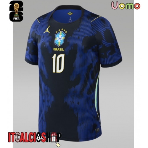 Brasile Neymar Jr #10 Seconda Maglia Mondiali 2026 Manica Corta